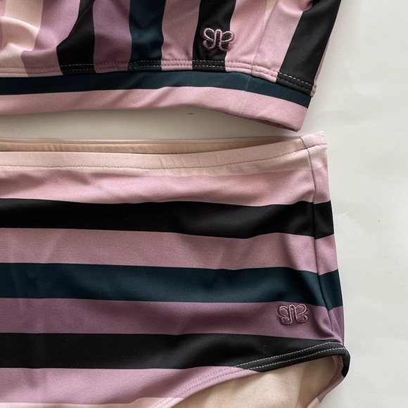 Albion fit icon wave striped one shoulder bikini set small - Picture 8 of 12